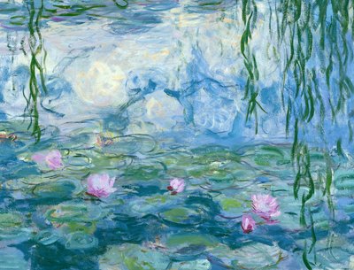 Nenúfares, 1916-19 óleo sobre tela detalhe de 161015 de Claude Monet
